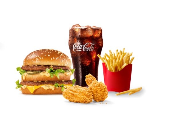 麦当劳 | 巨无霸四件套(辣翅中薯版)